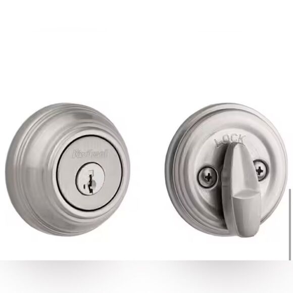 Kwikset Satin Nickel Single Cylinder Deadbolt-SmartKey Security 99800-123 - Picture 1 of 10